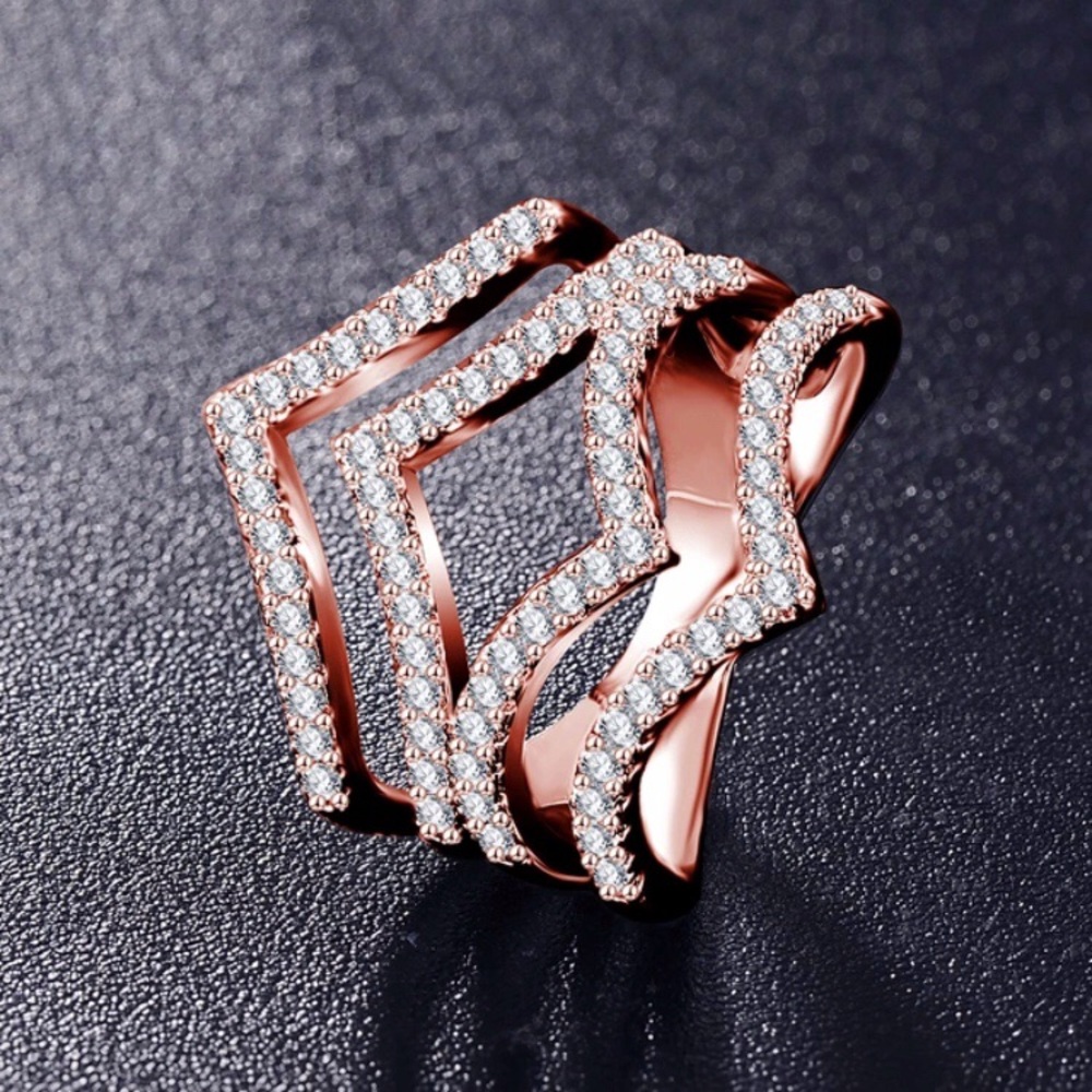New! Rose Gold CZ Ring